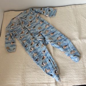 3-6 month magnetic me beagles in boats print footed sleeper